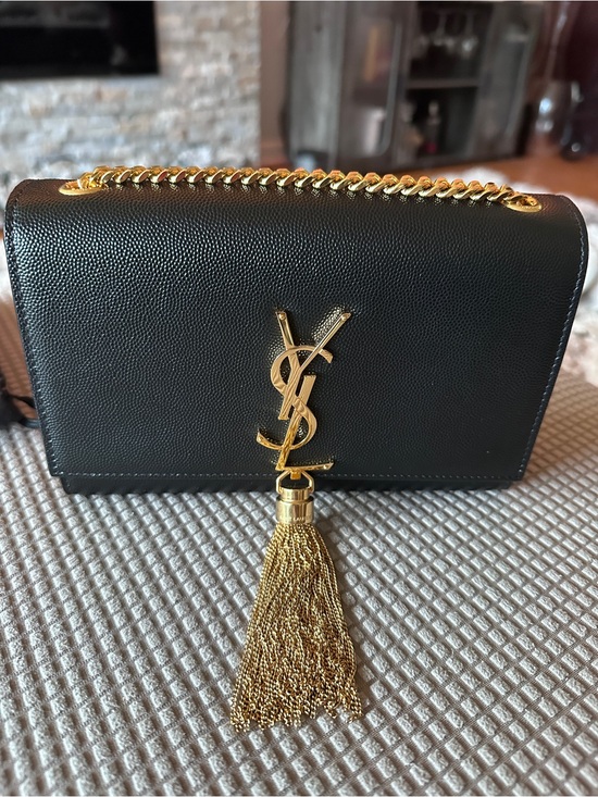 Yves Saint Laurent Handbags - YSL Black Leather Monogram Chain Tassel Shoulder Bag-Never Used!!!
